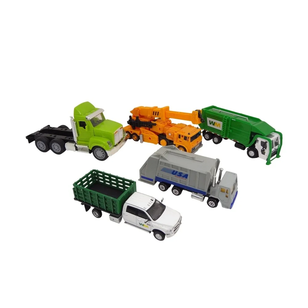 Lot of 5 Toy‎ Trucks Transformer Farm Trash Tractor